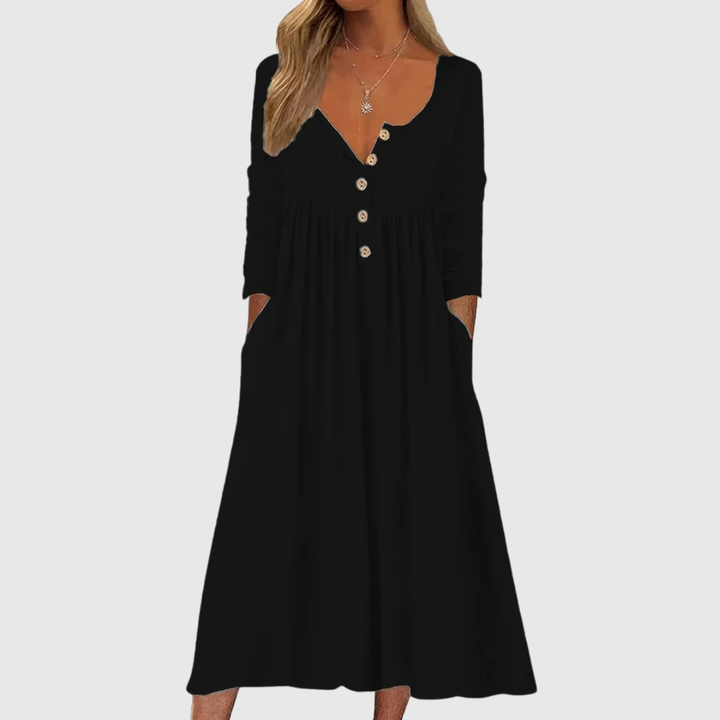 ZARA | MIDI-KLEID MIT KNÖPFEN VORN