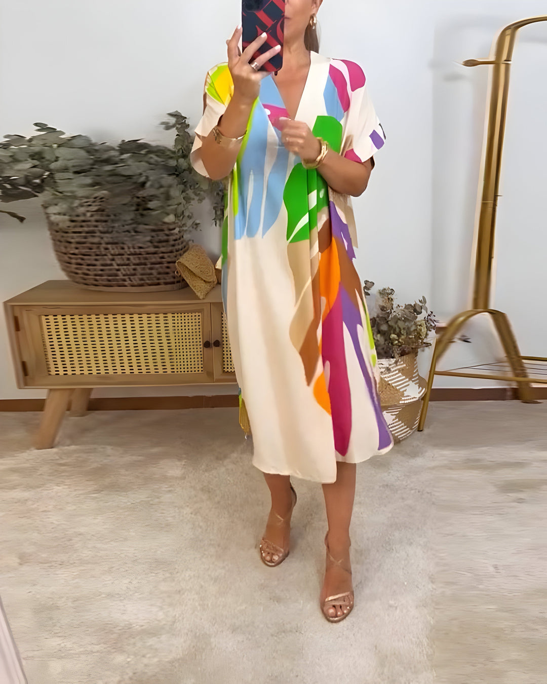 Rianna - Kleid mit Abstraktem Muster