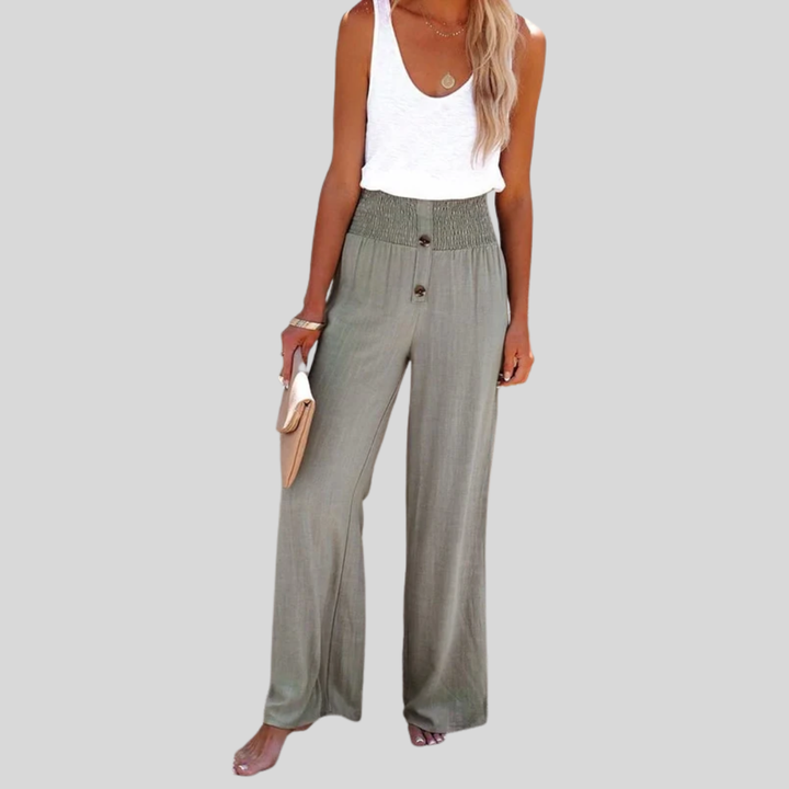 Riana - Hochtaillierte Lockere Hose