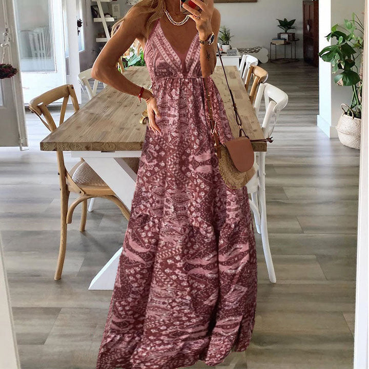 Gweneth - Ärmelloses Boho-Kleid