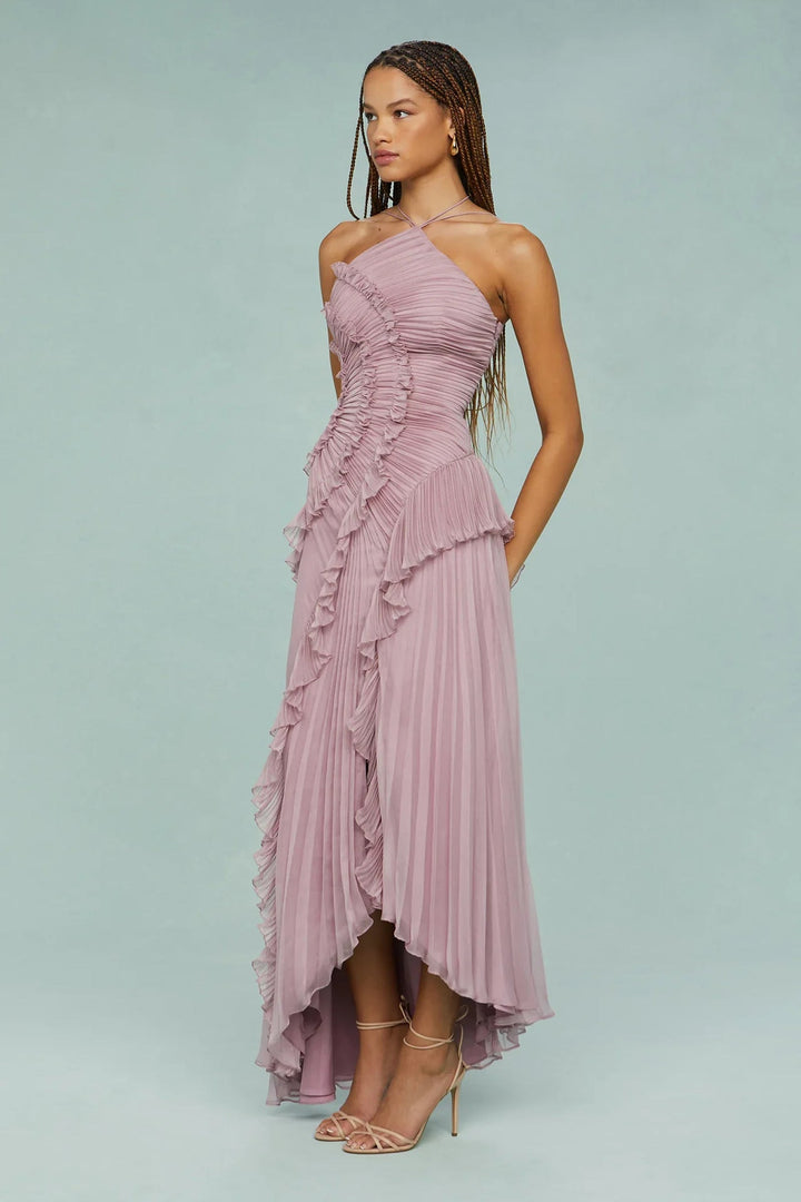 LIYANA | Elegantes Rüschen Maxikleid für Hochzeitsgäste