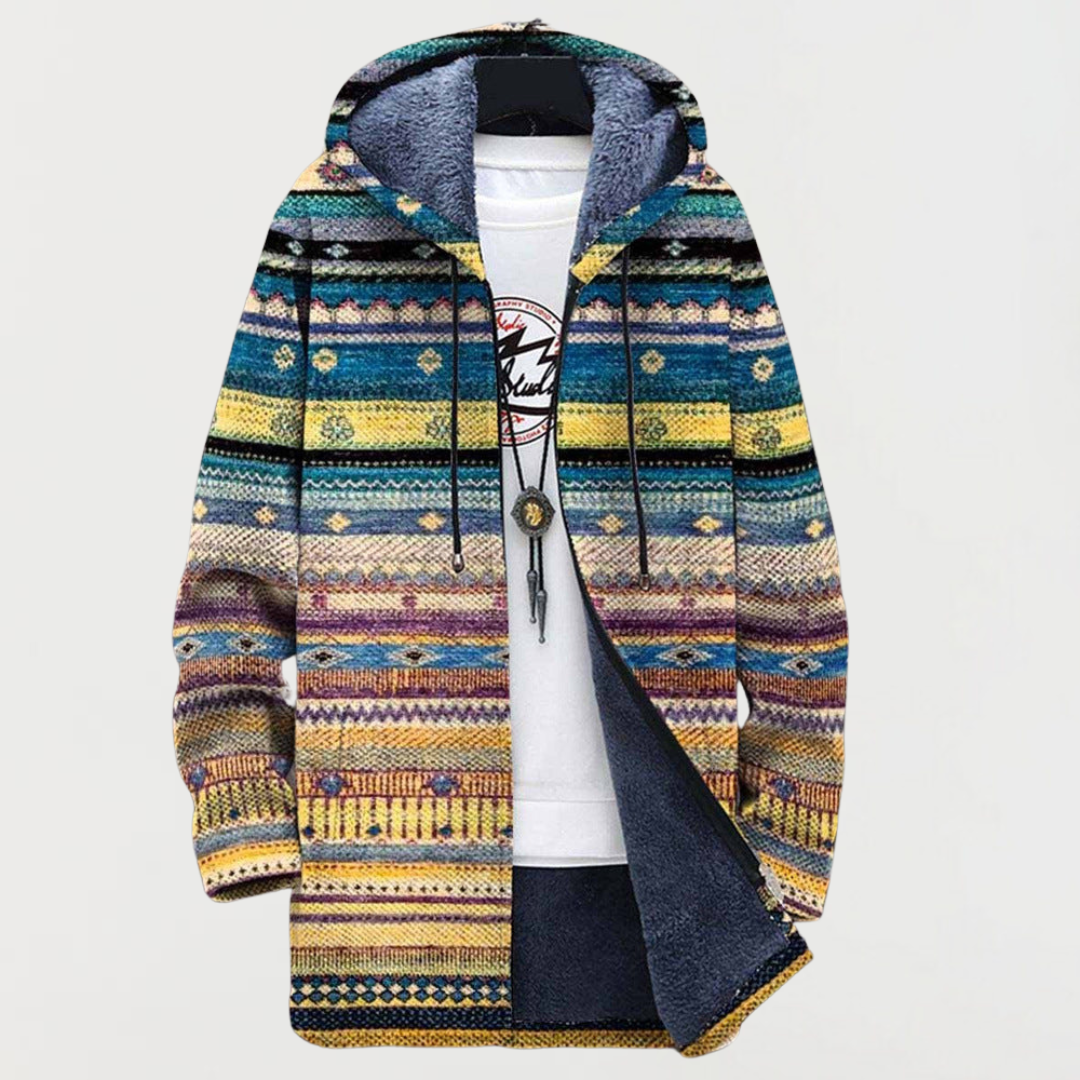 Jacke mit wellenförmigem Tribal-Muster