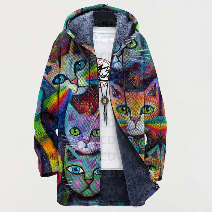 Sweatshirt mit Regenbogenkatze