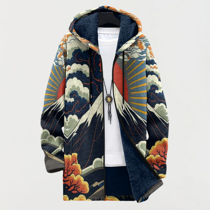 Sweatshirt mit Sonnenaufgang-Muster