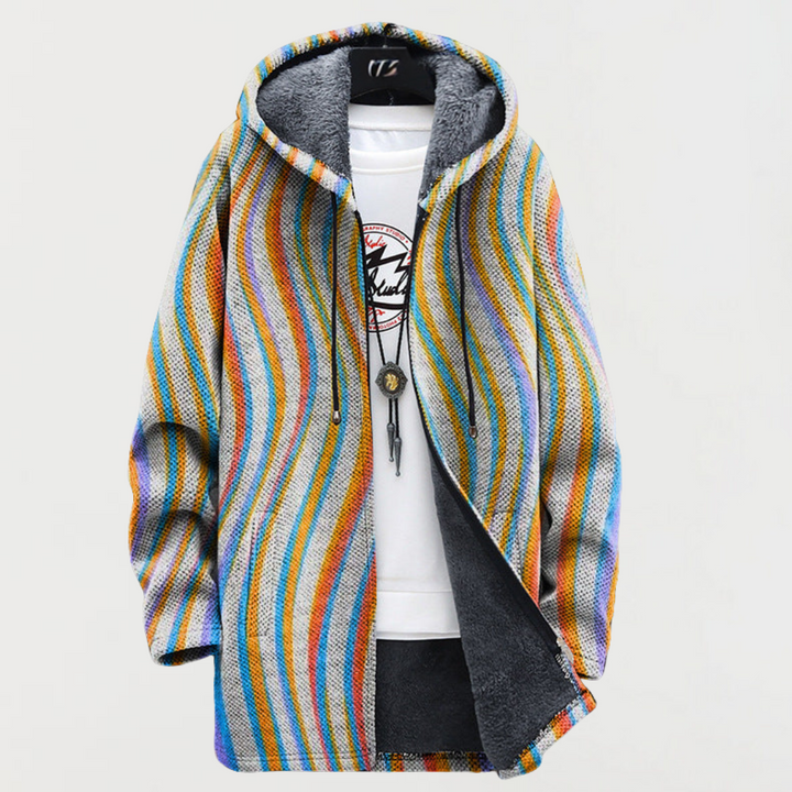 Jacke mit gewellten Streifen