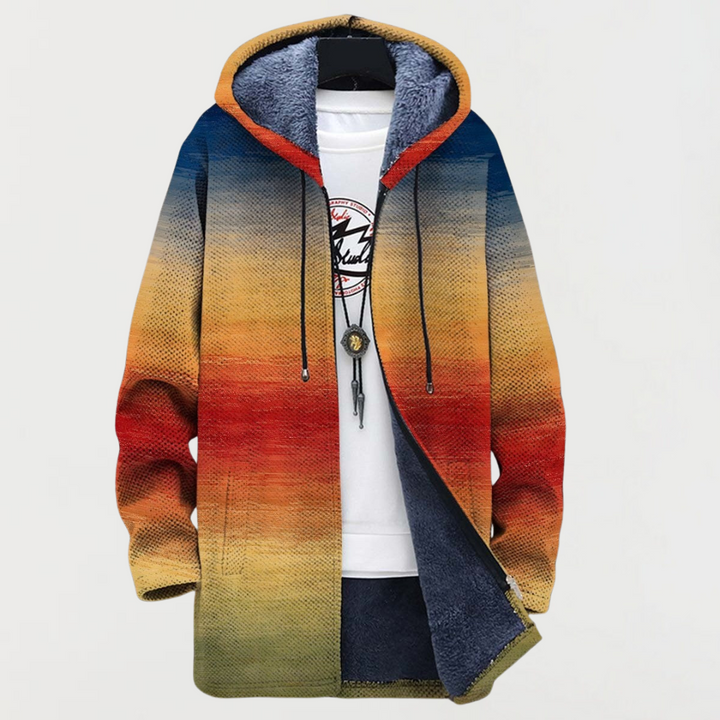 Jacke mit Sonnenuntergangs-Gradientenmuster