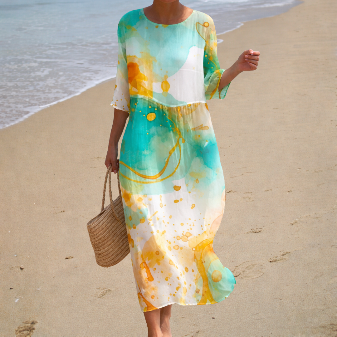Charlotte | Fließendes langes Kleid – chic und bequem