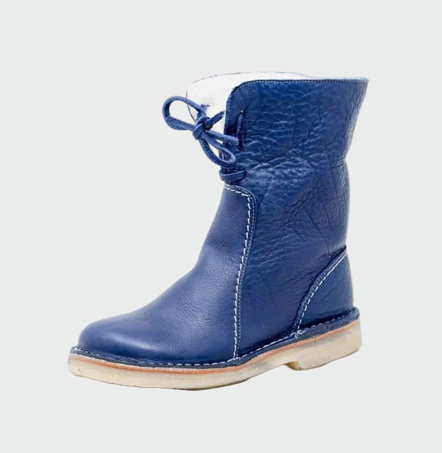 Wasserdichte Lederstiefel für Männer mit Wollfutter