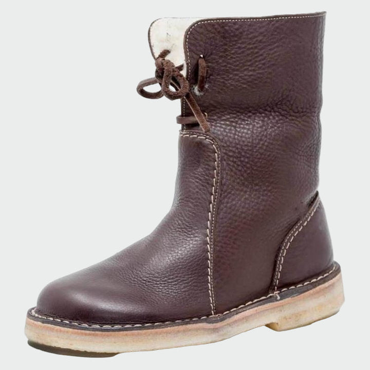 Wasserdichte Lederstiefel für Männer mit Wollfutter
