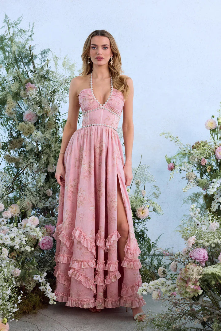 VALESKA | Vintage Blumen Maxikleid für die Sommerhochzeit