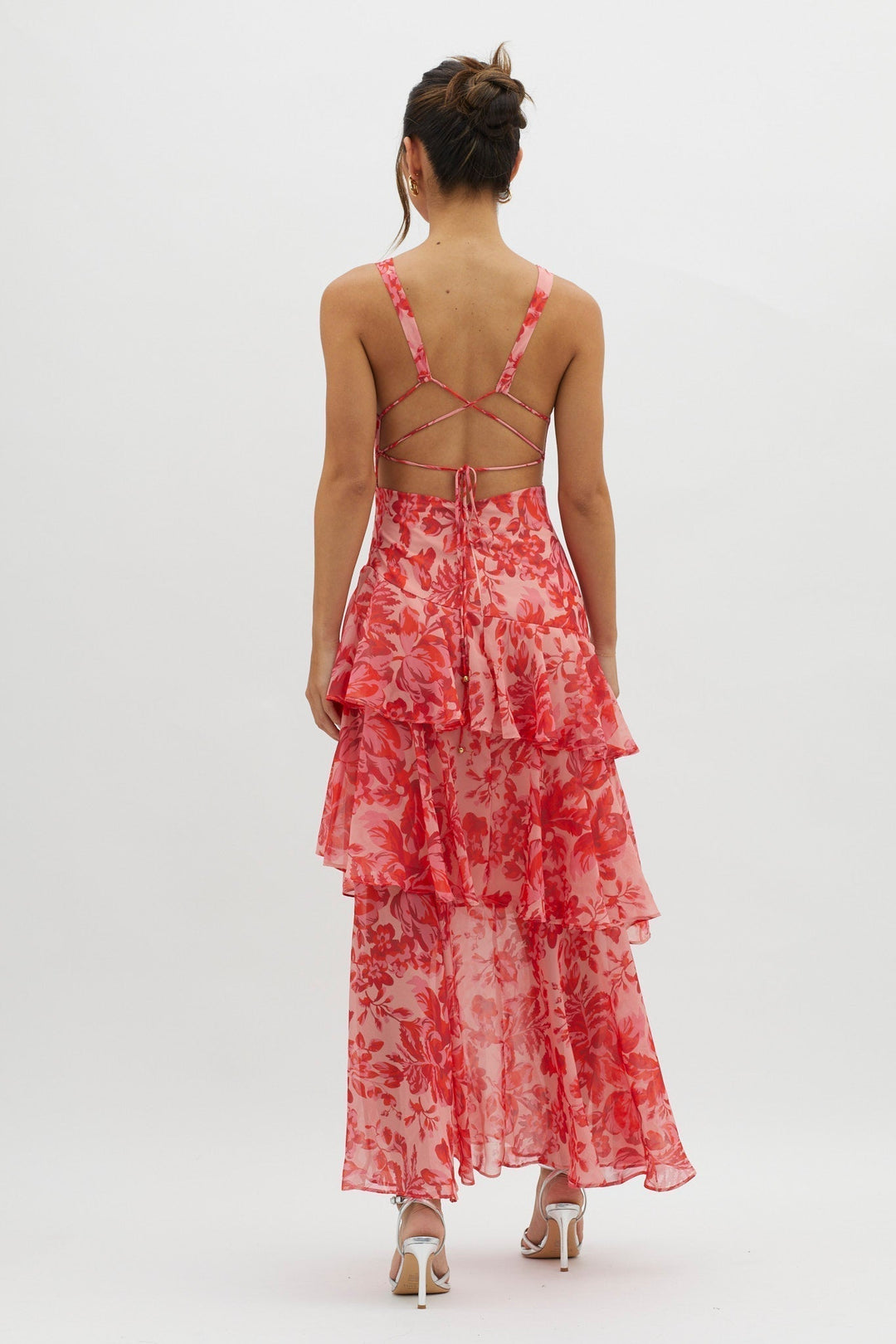 LISA | Florales Volant Maxikleid für die Sommerhochzeit