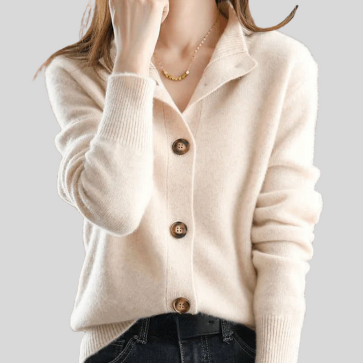 Claire | Kaschmir Cardigan im Retro-Stil