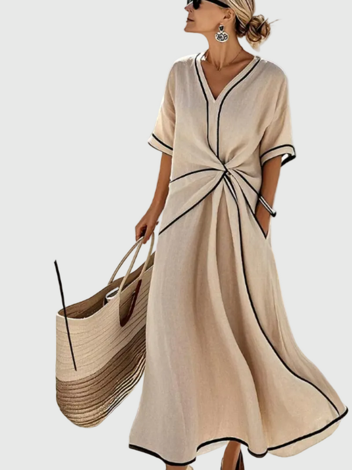 Helena | Maxikleid mit Drapierung