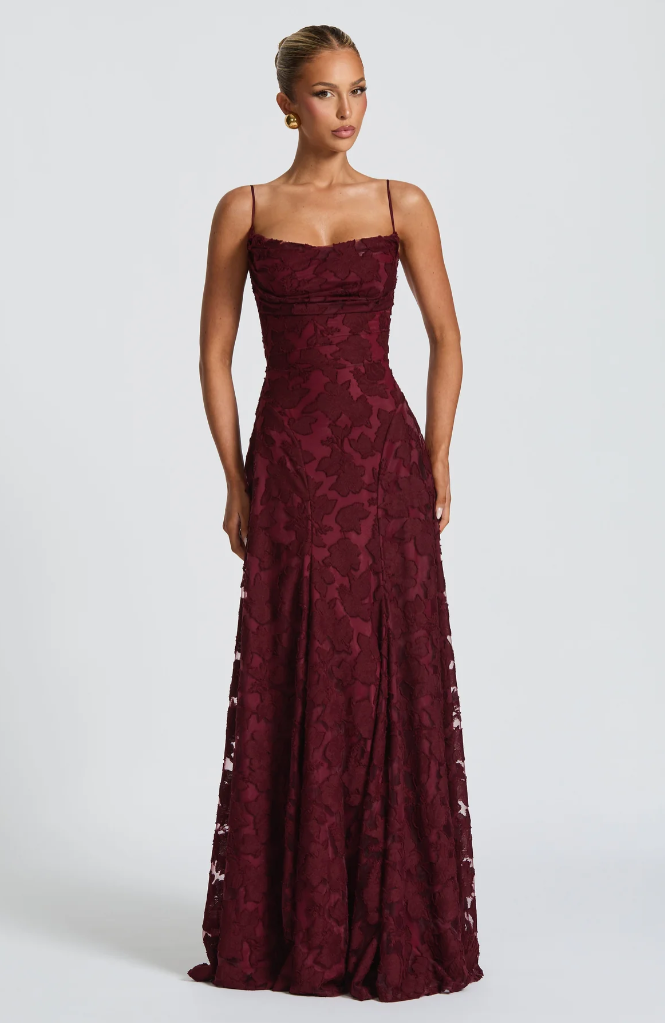 SOFIA | Elegantes Spitzen Maxikleid für Hochzeitsgäste