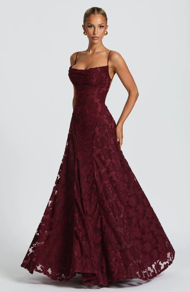 SOFIA | Elegantes Spitzen Maxikleid für Hochzeitsgäste