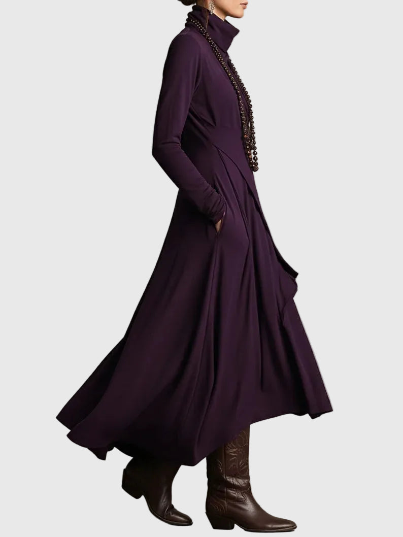 Violett | Maxikleid Plissiert