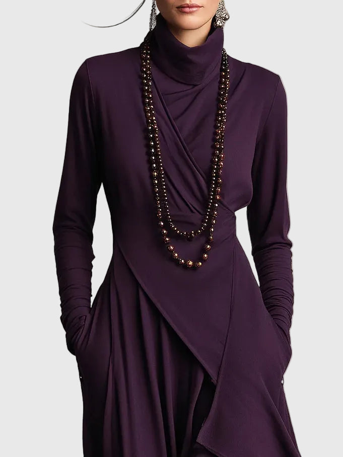 Violett | Maxikleid Plissiert