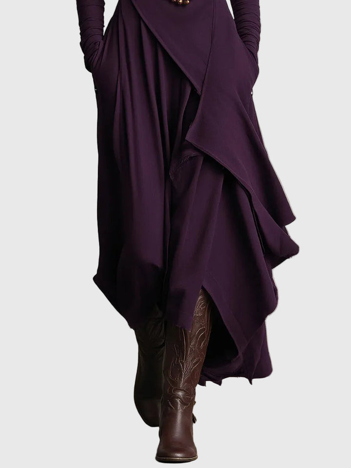 Violett | Maxikleid Plissiert