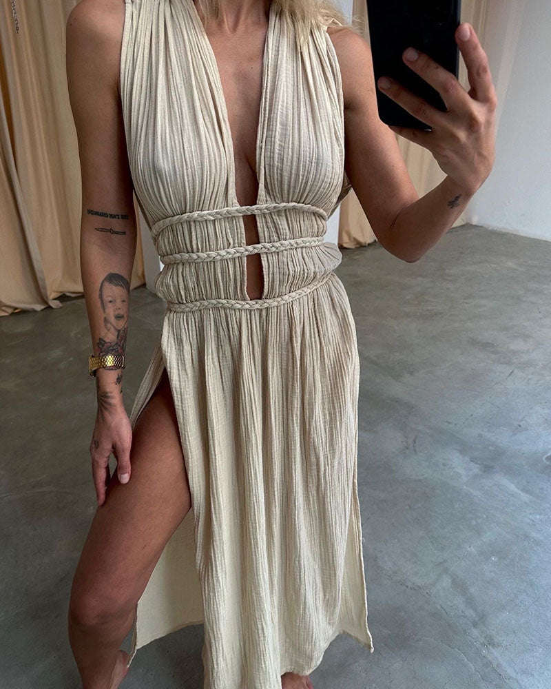 Zolla - Texturiertes Kleid mit Schlitz