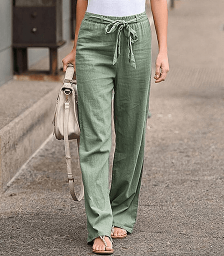 Joleen - Damen Freizeitpants mit Kordelzug und elastischem Bund