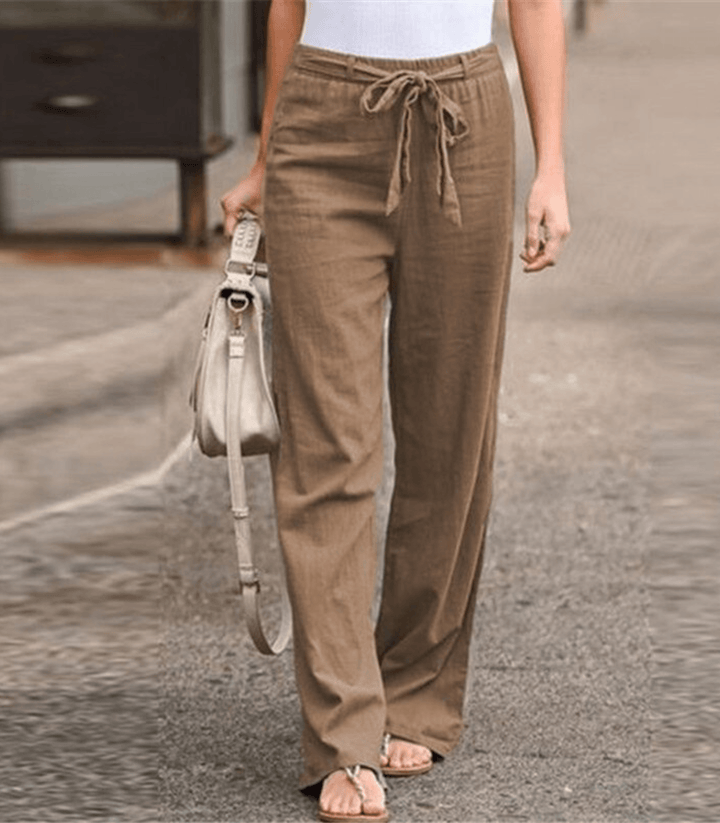 Joleen - Damen Freizeitpants mit Kordelzug und elastischem Bund