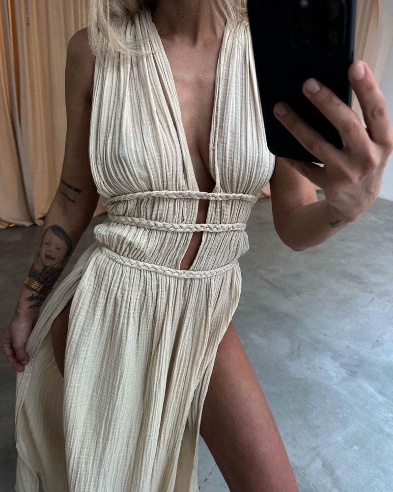 Zolla - Texturiertes Kleid mit Schlitz