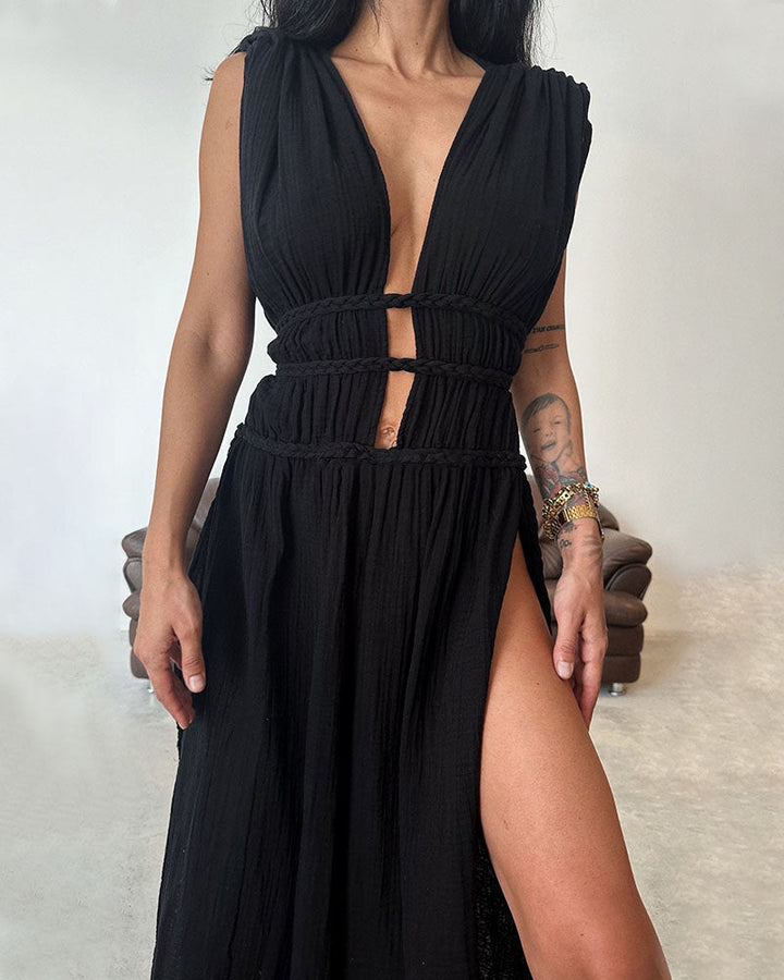 Zolla - Texturiertes Kleid mit Schlitz