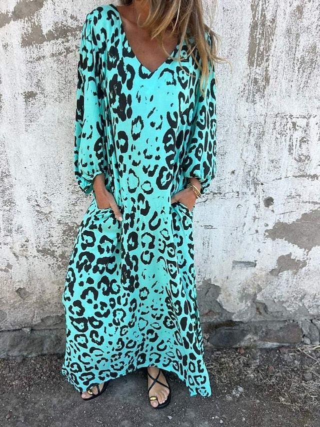 Jessa - Maxikleid Leopard