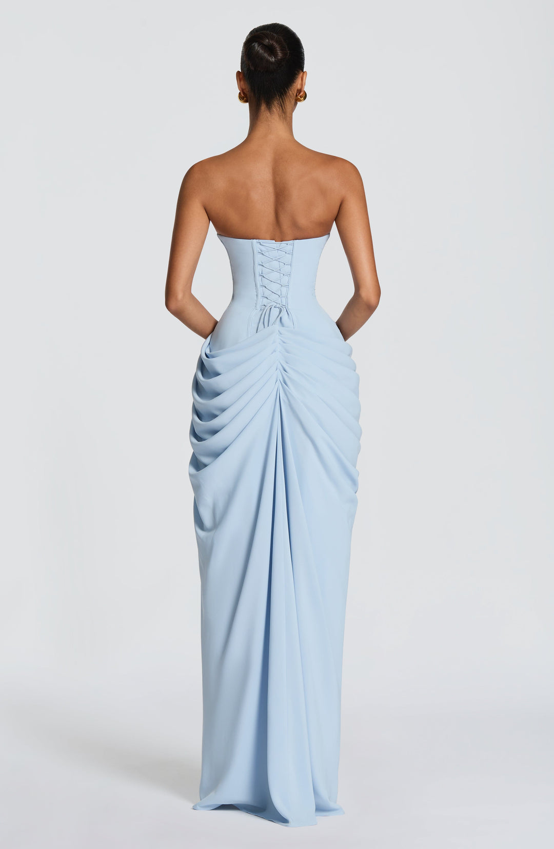 HANNAH | Drapiertes Maxikleid mit Schlitz für Hochzeitsgäste