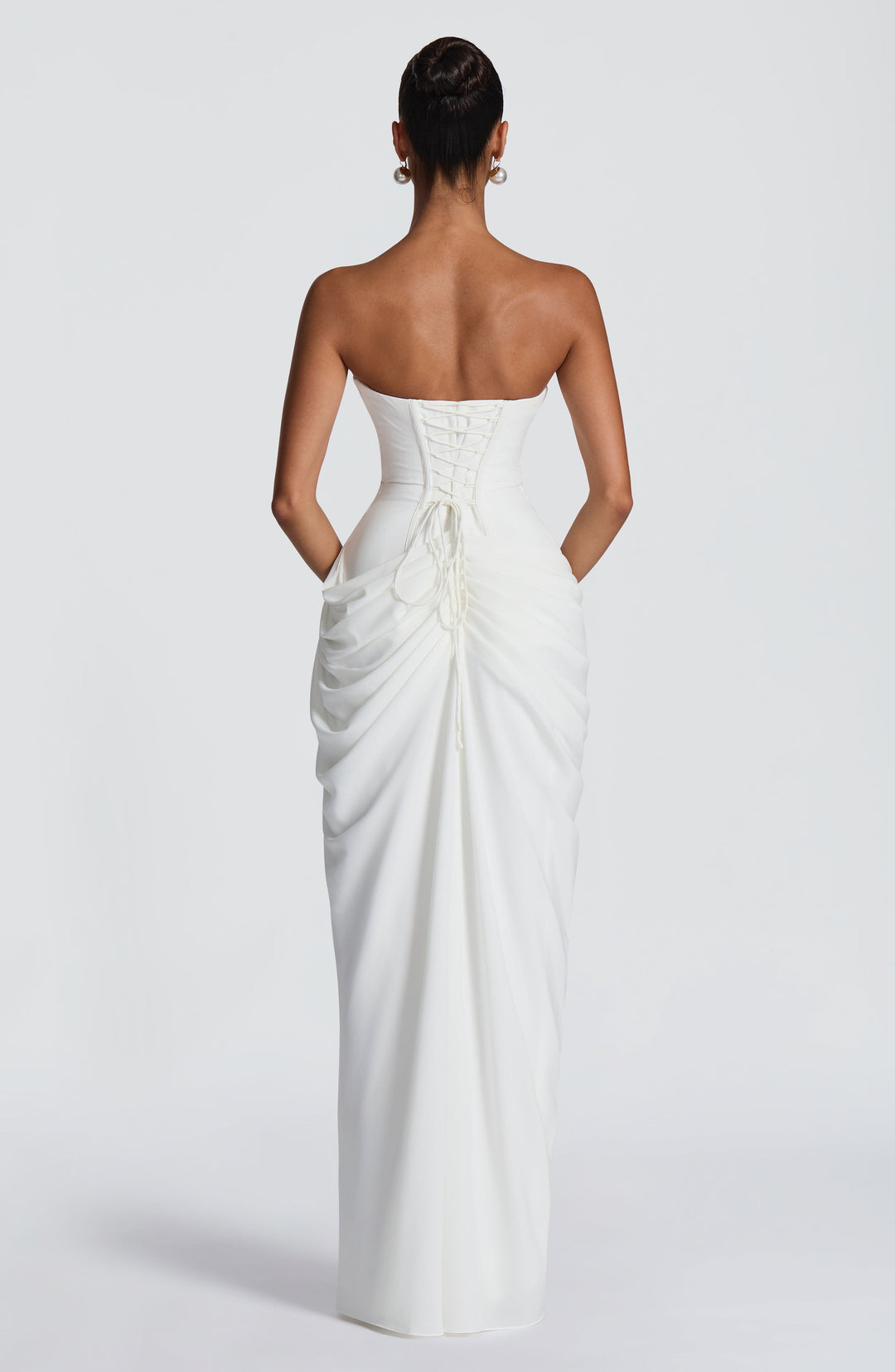 HANNAH | Drapiertes Maxikleid mit Schlitz für Hochzeitsgäste