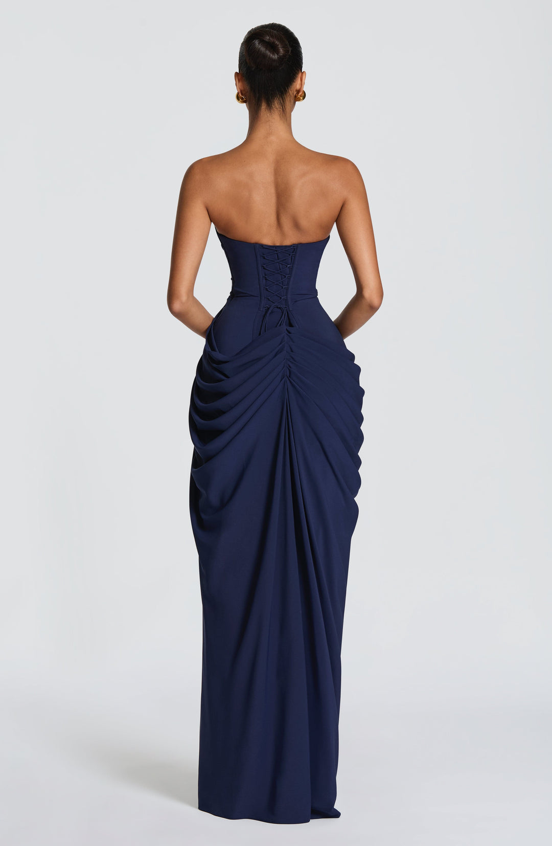 HANNAH | Drapiertes Maxikleid mit Schlitz für Hochzeitsgäste