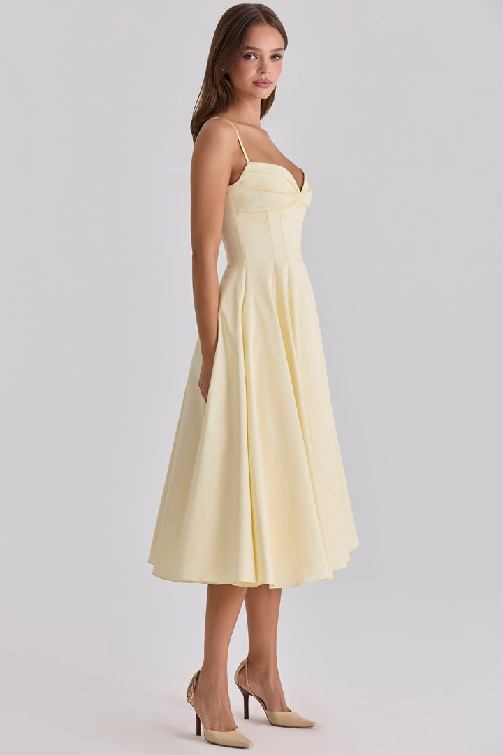 JASMYN | Fließendes Midikleid für die Sommerhochzeit