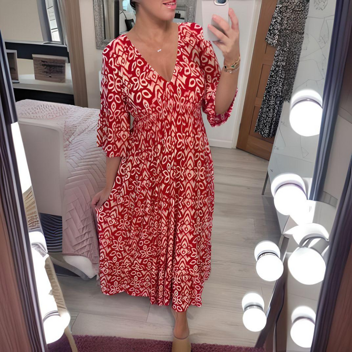 Lillia - Bedrucktes Boho-Kleid
