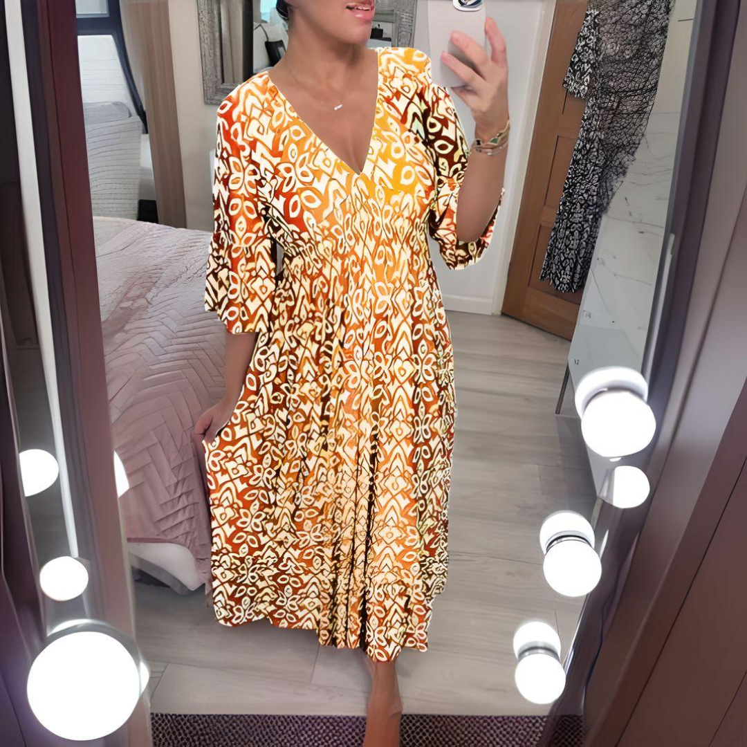 Lillia - Bedrucktes Boho-Kleid