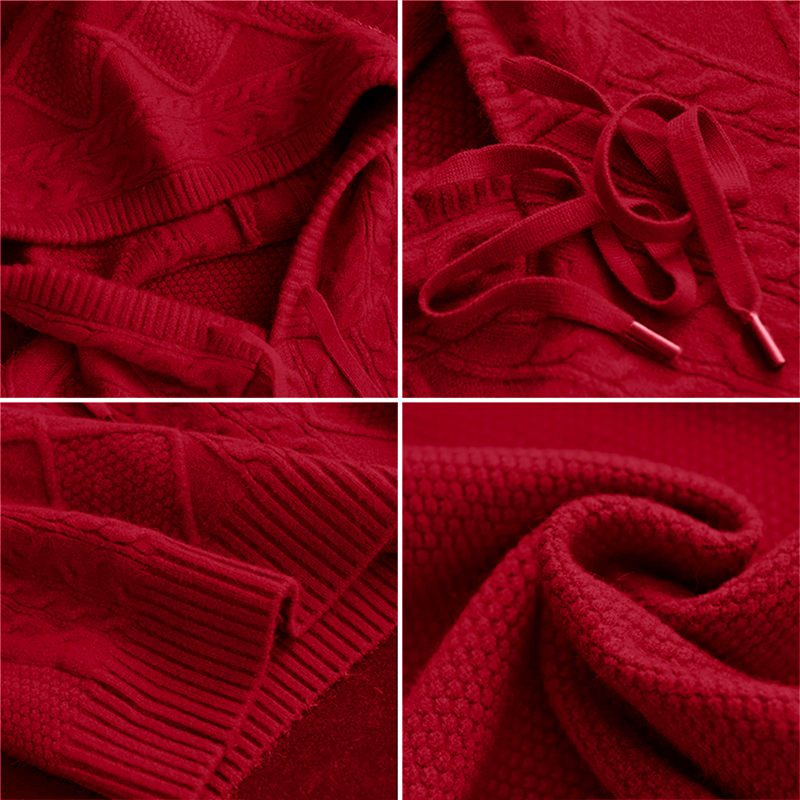 Emily | Kapuzenpullover aus Zopfstrick