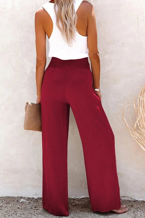 Riana - Hochtaillierte Lockere Hose