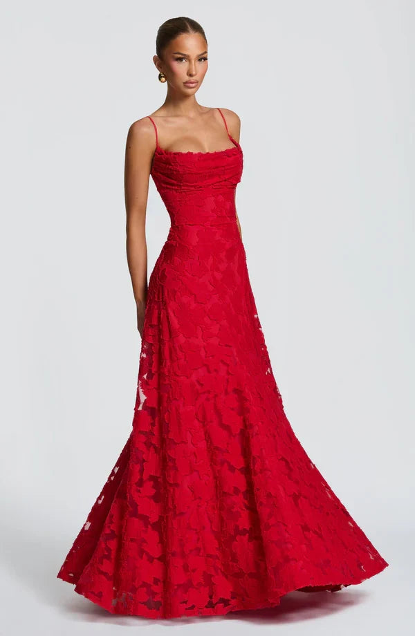 SOFIA | Elegantes Spitzen Maxikleid für Hochzeitsgäste