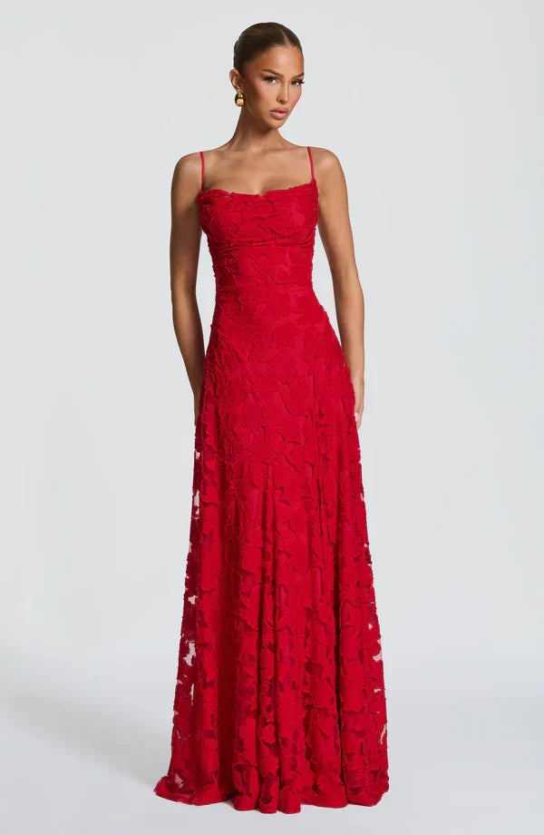 SOFIA | Elegantes Spitzen Maxikleid für Hochzeitsgäste