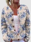 Ingrid™ | Cardigan mit blauen Blüten