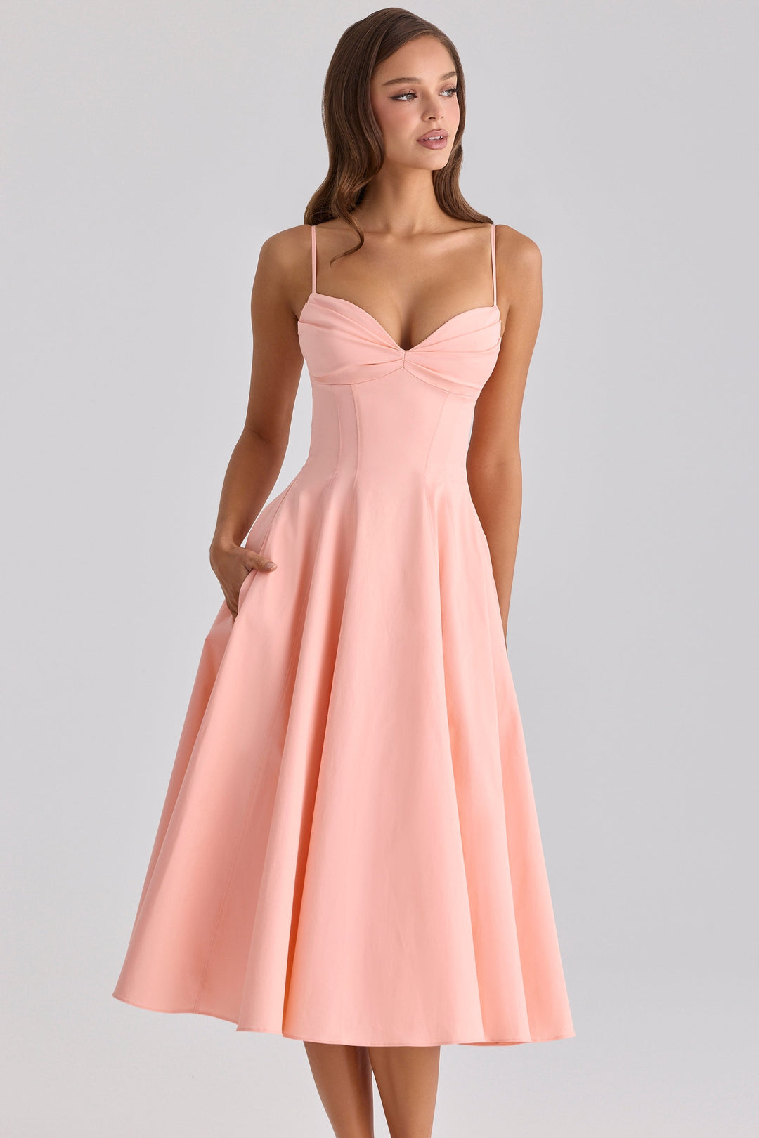 JASMYN | Fließendes Midikleid für die Sommerhochzeit