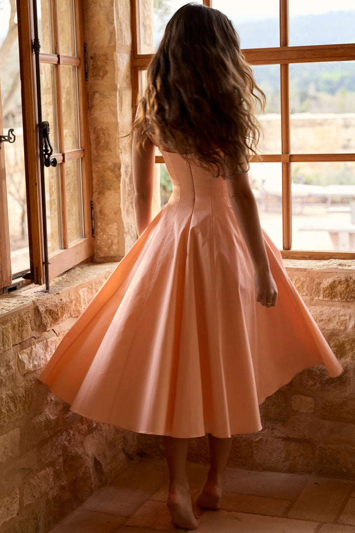 JASMYN | Fließendes Midikleid für die Sommerhochzeit