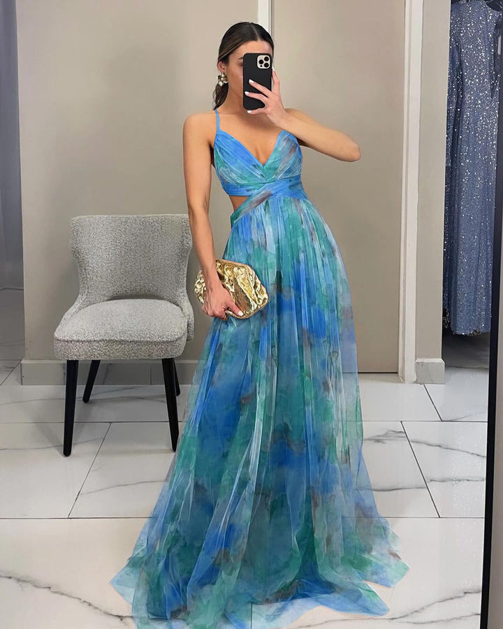 GISELLE | Fließendes Chiffon Maxikleid für Hochzeitsgäste