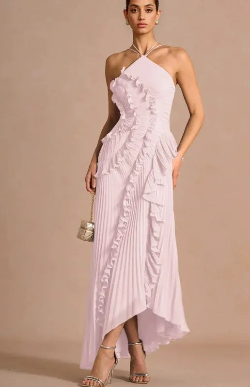 LIYANA | Elegantes Rüschen Maxikleid für Hochzeitsgäste