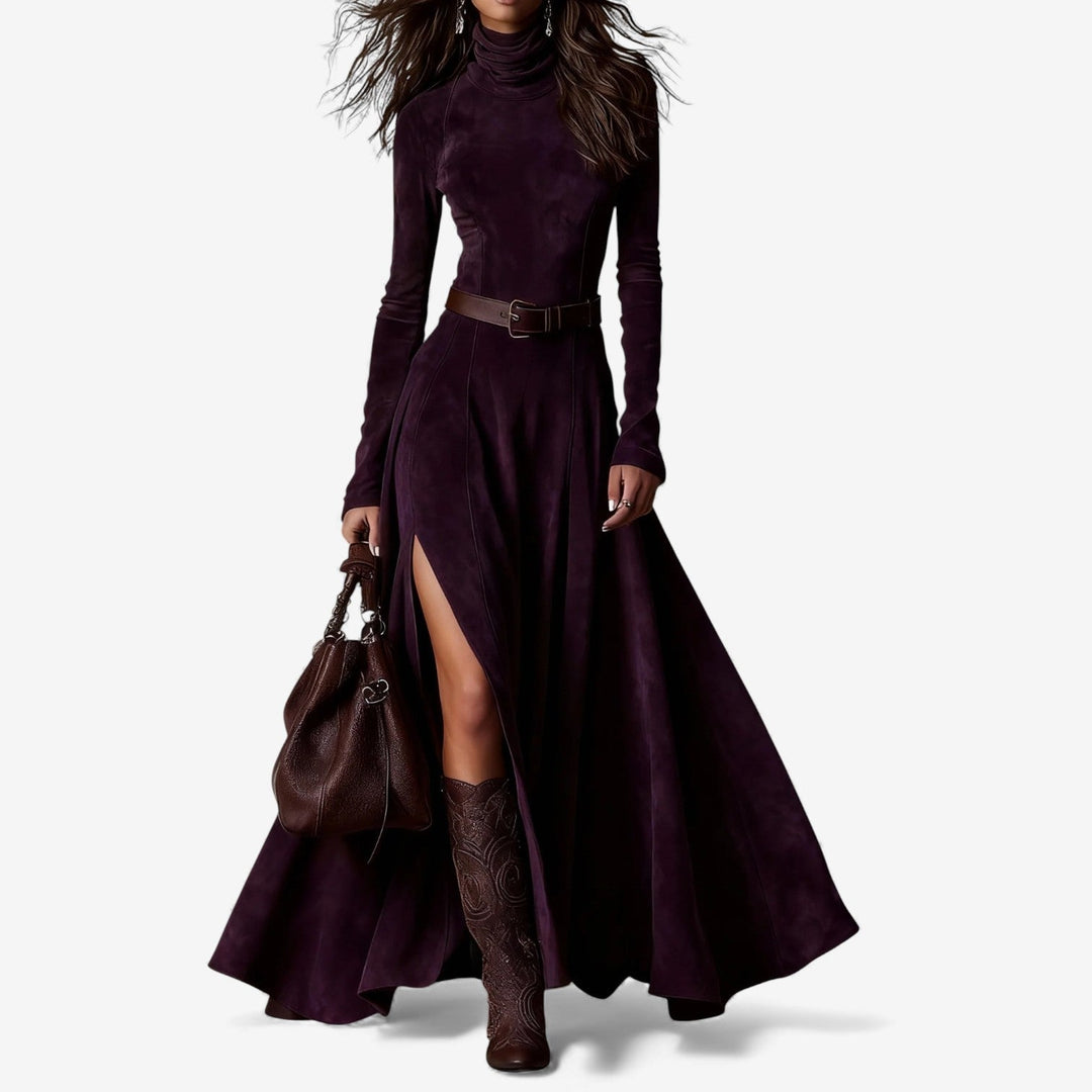 Élodie | Elegantes langes Kleid mit inkludiertem Gürtel