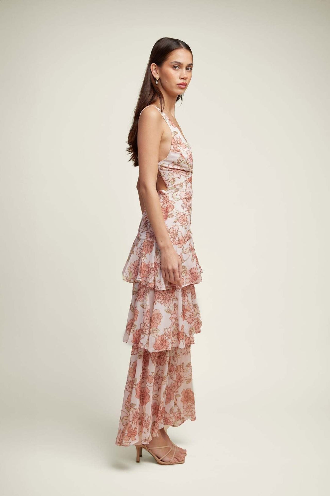 LISA | Florales Volant Maxikleid für die Sommerhochzeit