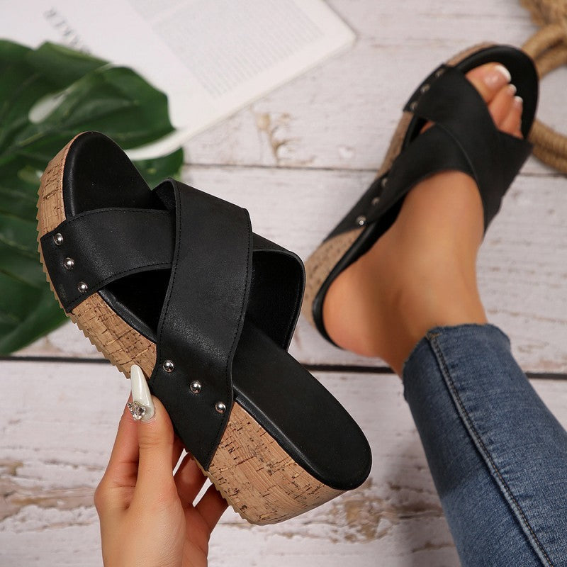 Eva-Marlene | Boho-Keilsandalen