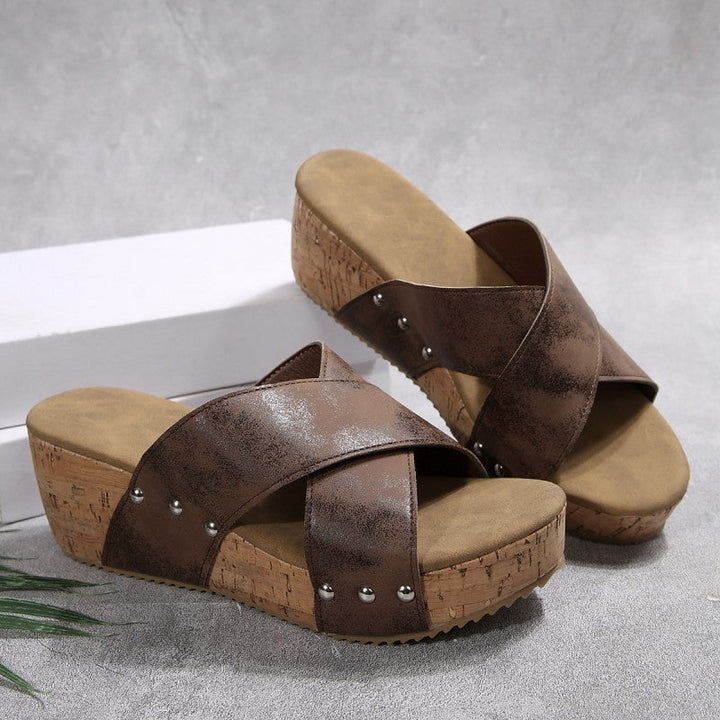 Eva-Marlene | Boho-Keilsandalen