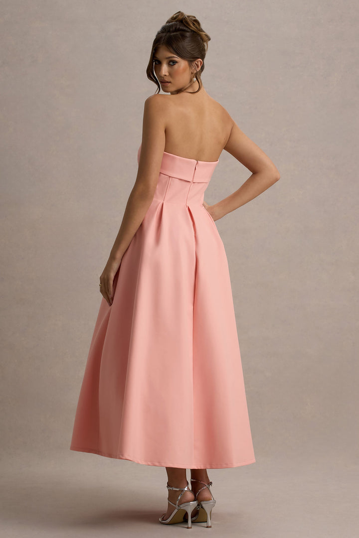 ANNE | Schulterfreies Midikleid für Hochzeitsgäste