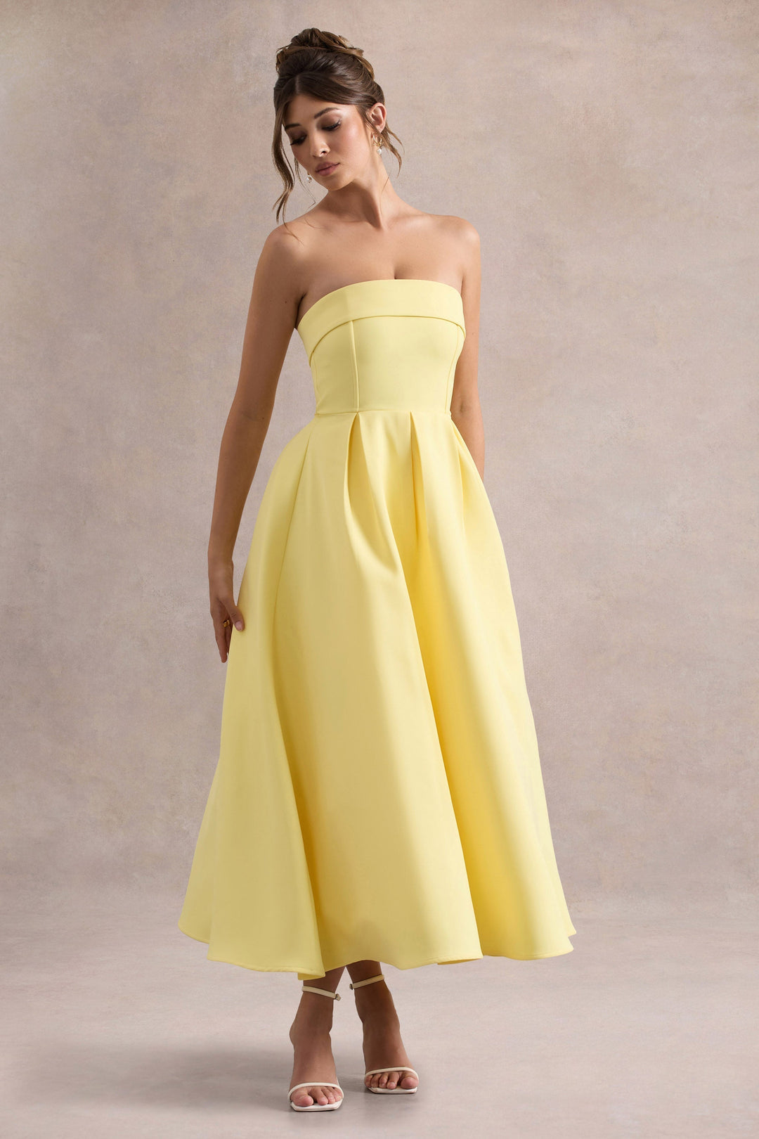ANNE | Schulterfreies Midikleid für Hochzeitsgäste