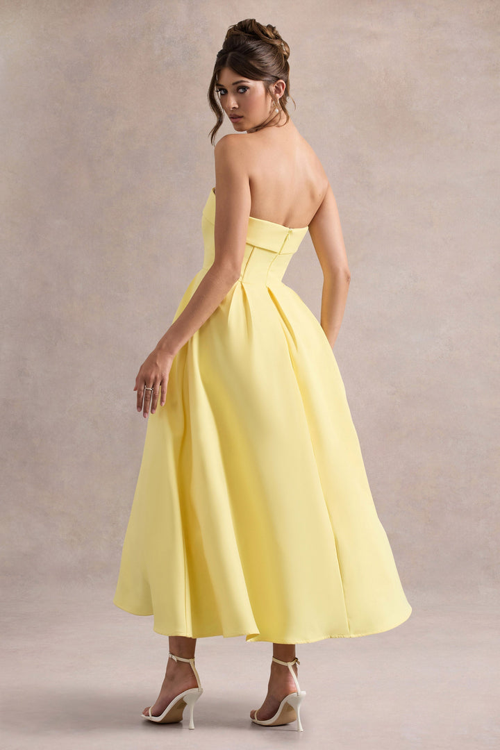 ANNE | Schulterfreies Midikleid für Hochzeitsgäste